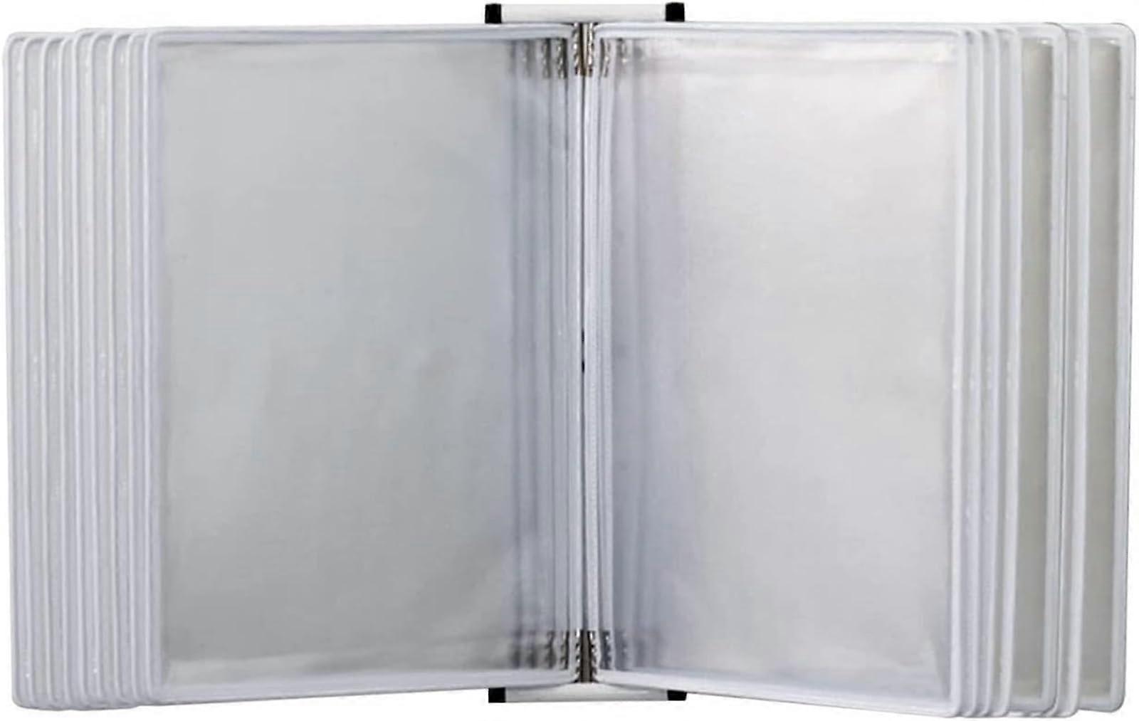 Wall Mounted Document Holder with 20 Page Desktop Reference System for Letter Size A4 Office Files