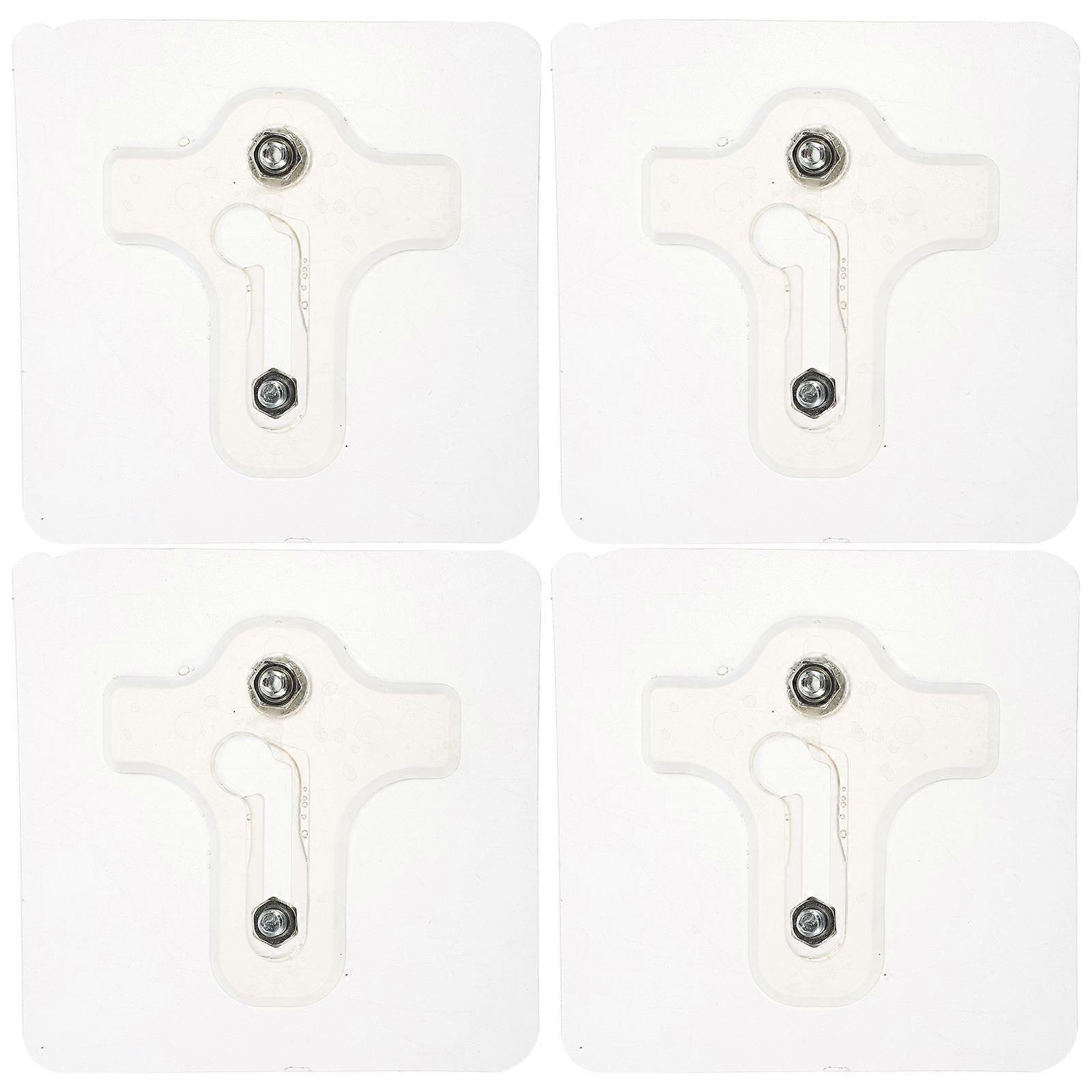 4pcs Adjustable Adhesive Nut Hooks Punch-free Seamless Adjustable Sticky Hooks