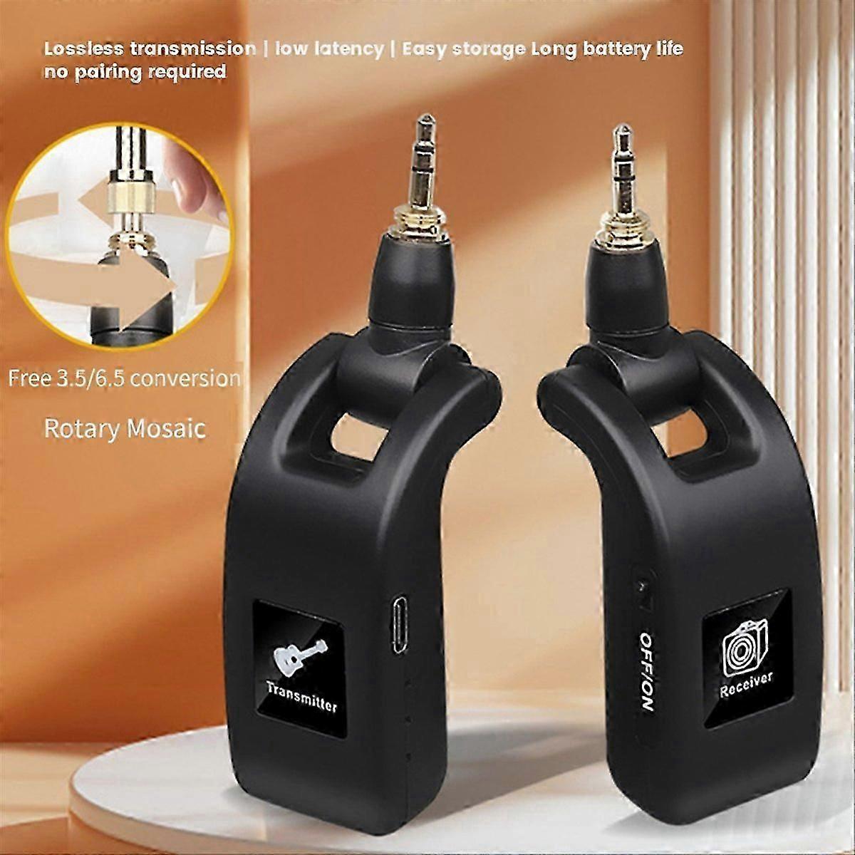 Trådløst gitarsystem Lydmottaker USB-oppladbart trådløst system for elektrisk gitar