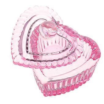 Nails Tips Art Dappen Dish with Lid Heart Shaped Dappen Dish Glass Powder Dappen Monomer Dish Glass Crystal Cup Glassware Tools for Manicure and Nail 