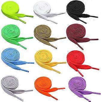 Schoenveters 12 paar 120cm diverse kleuren Klassieke brede platte dubbele lagen
