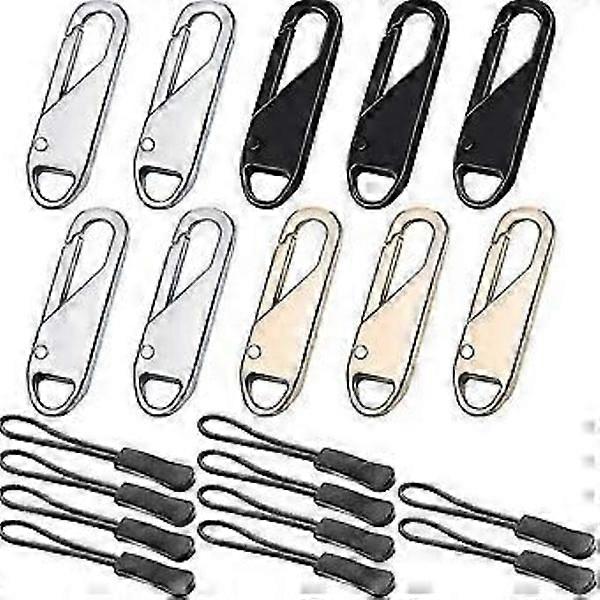 10 Pcs Zipper Pull Replacement Metal Zipper Extender Handle Fixer