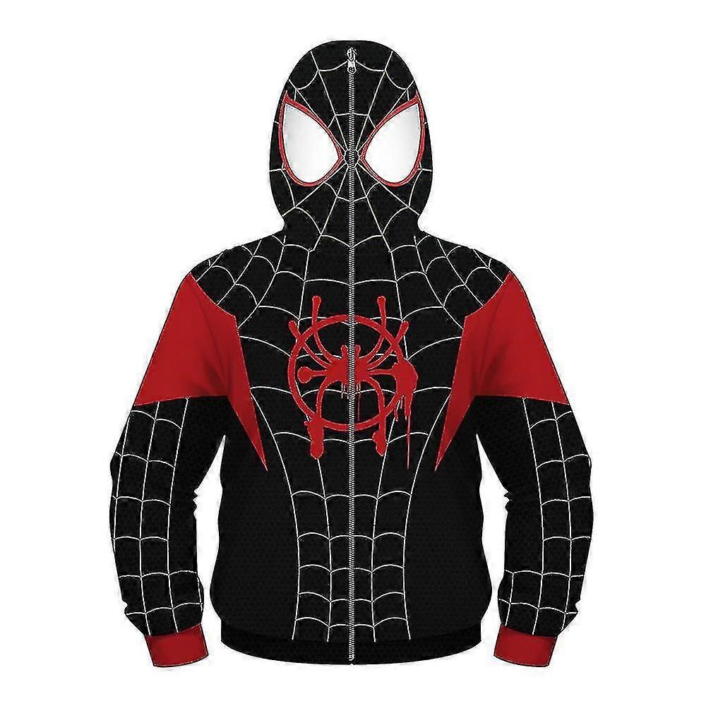 Kids Boy Spider-man Hoodies Hooded Zip Coat Sweatshirt Jacket Top Outwear Fans Gifts