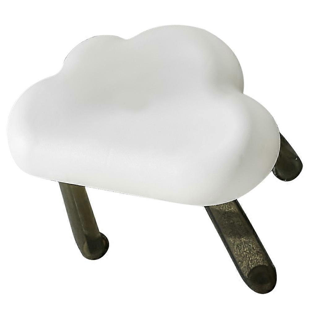 White Solid Cloud Shaped Stool for Shoe Changing 1 Piece
