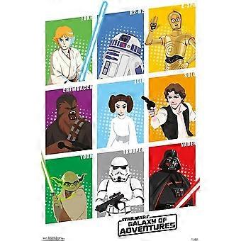 STAR WARS - GALAXY OF ADVENTURES - Puzzle in legno con griglia dei personaggi - 17424 -A2290