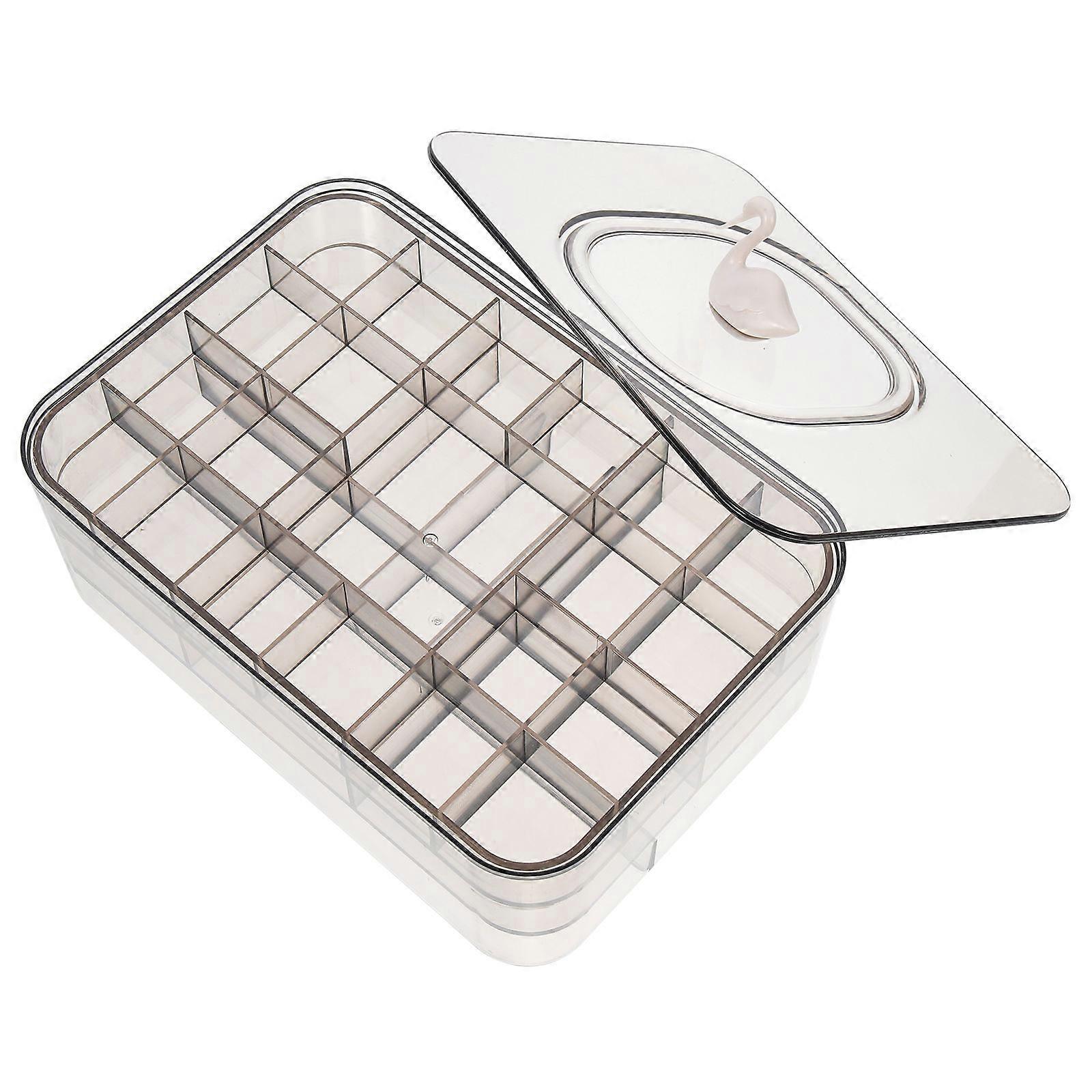 Portable Jewelry Box Plastic Multi-Slots for Ring Storage