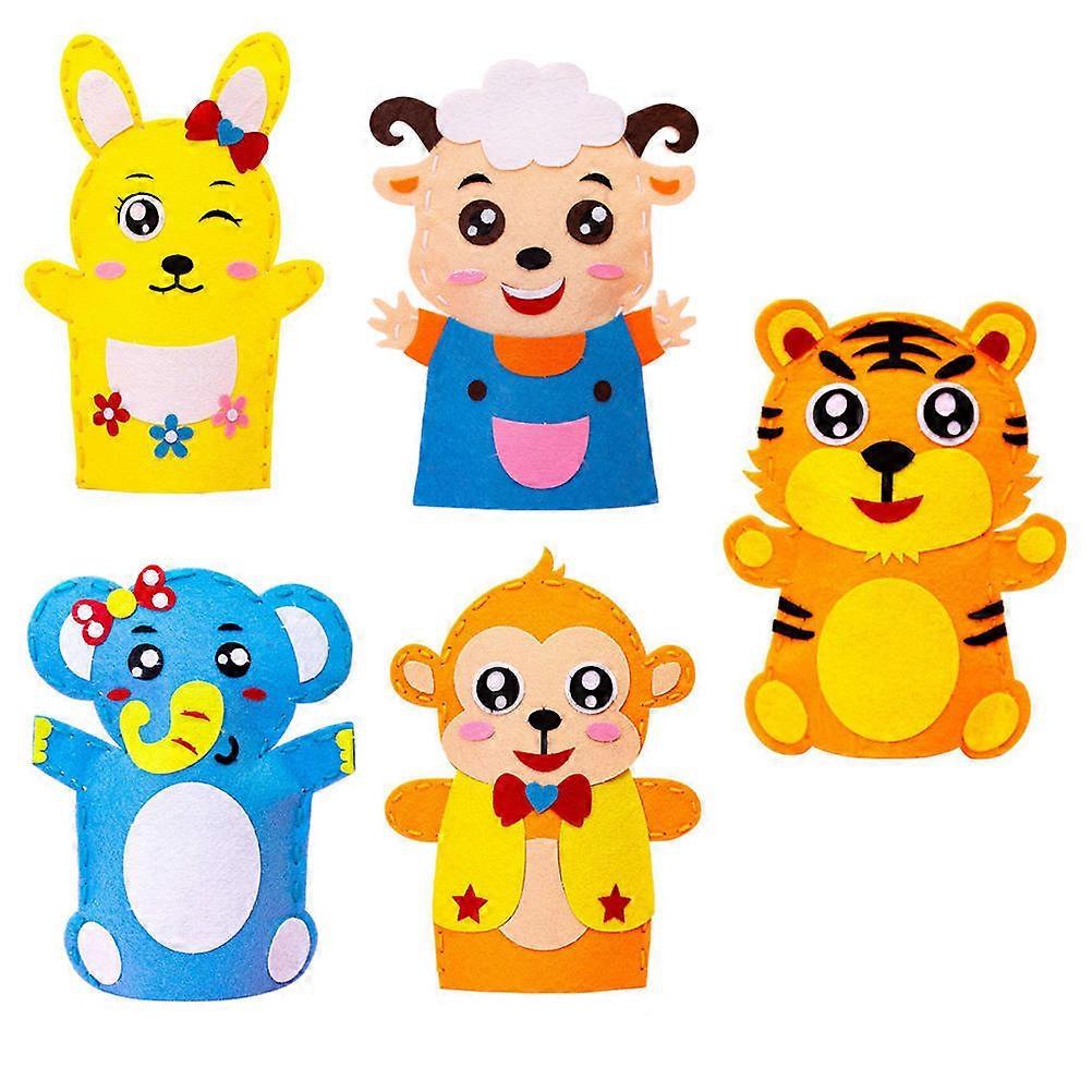 Creative Hand Puppet Making Kit for DIY Use 5Sets Assorted Color Educational Toys