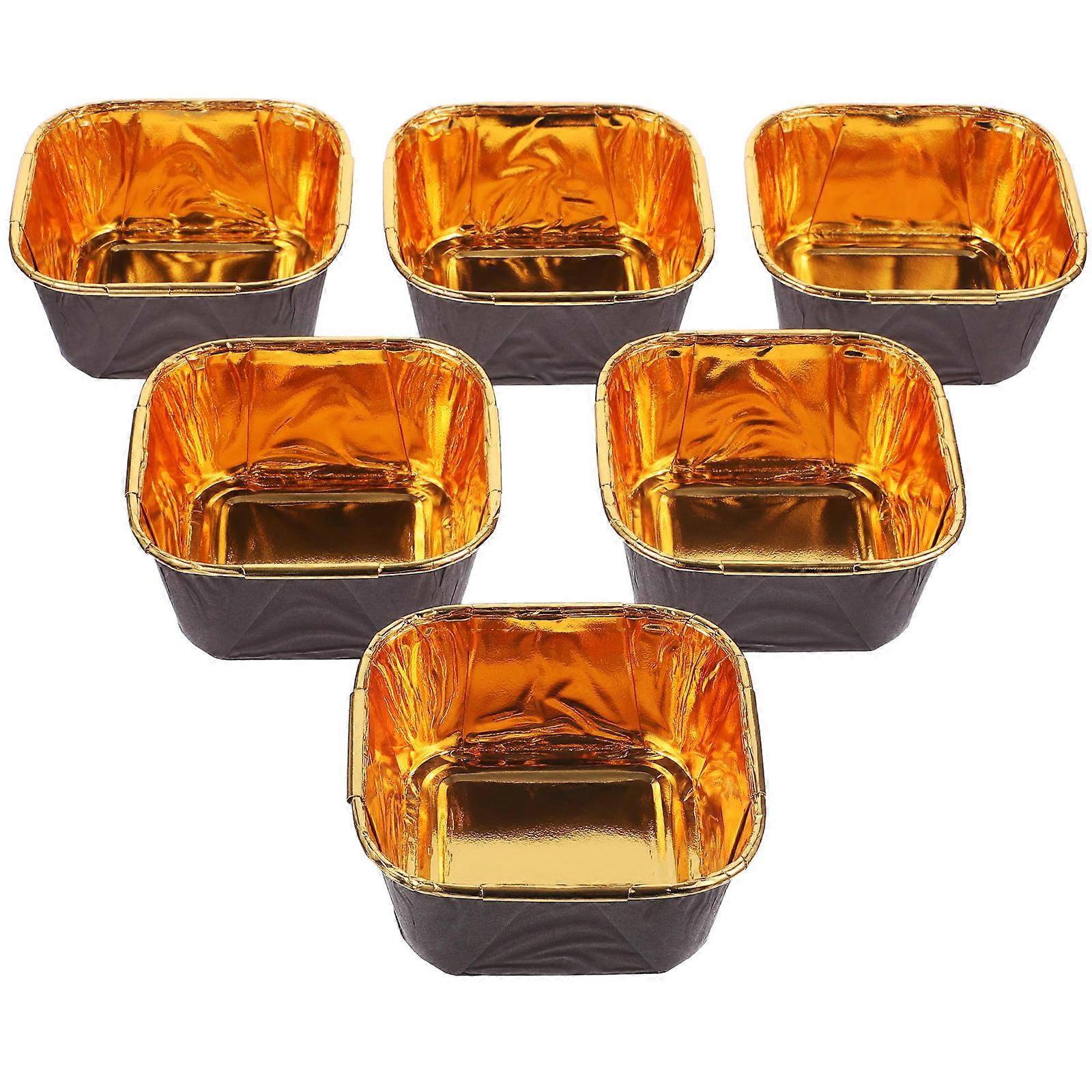 Light Brown Baking Cups Plastic for Storage Use 50Pcs with Lids