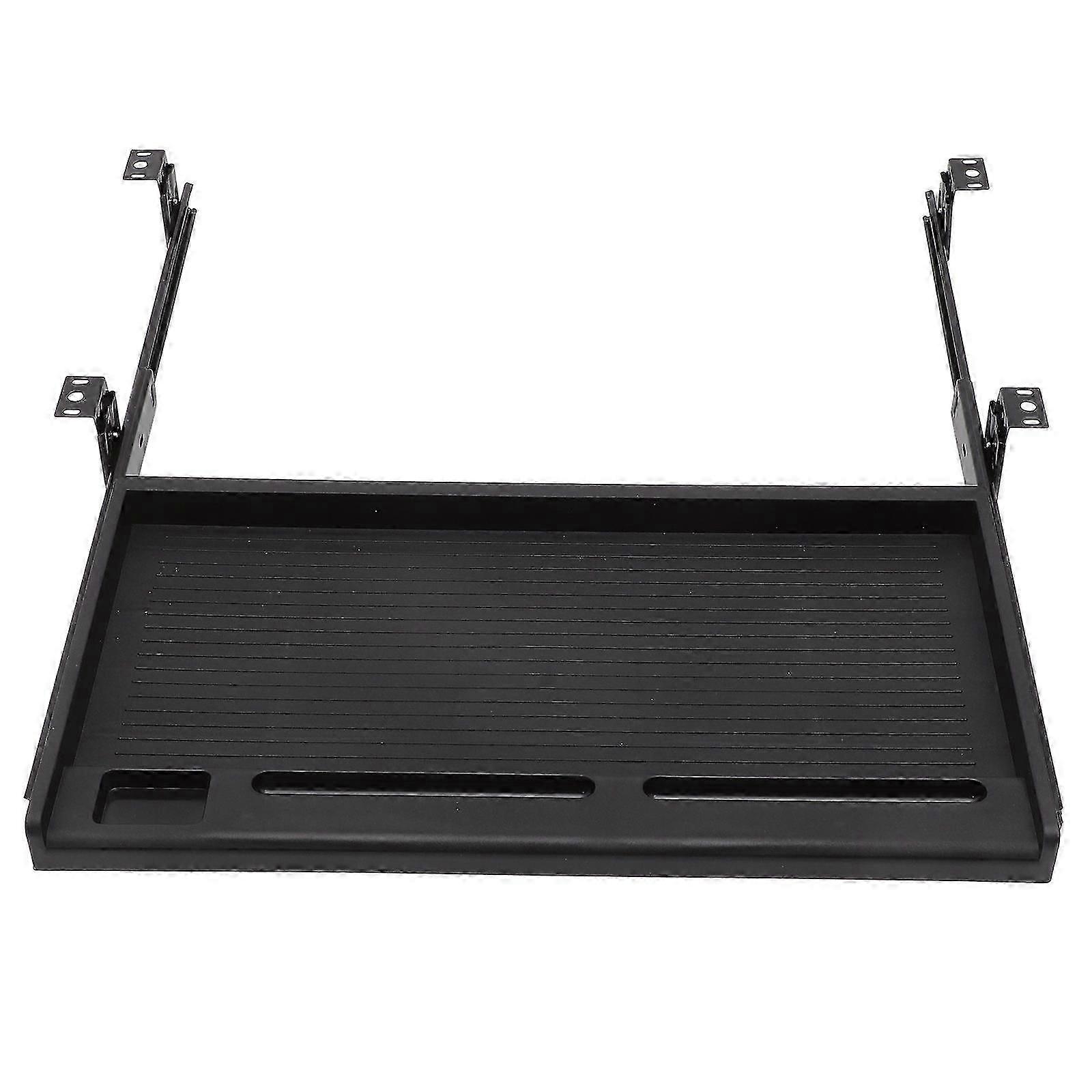 Keyboard Drawer Under Desk 1Set Black PP Space-Saving for Computer Use