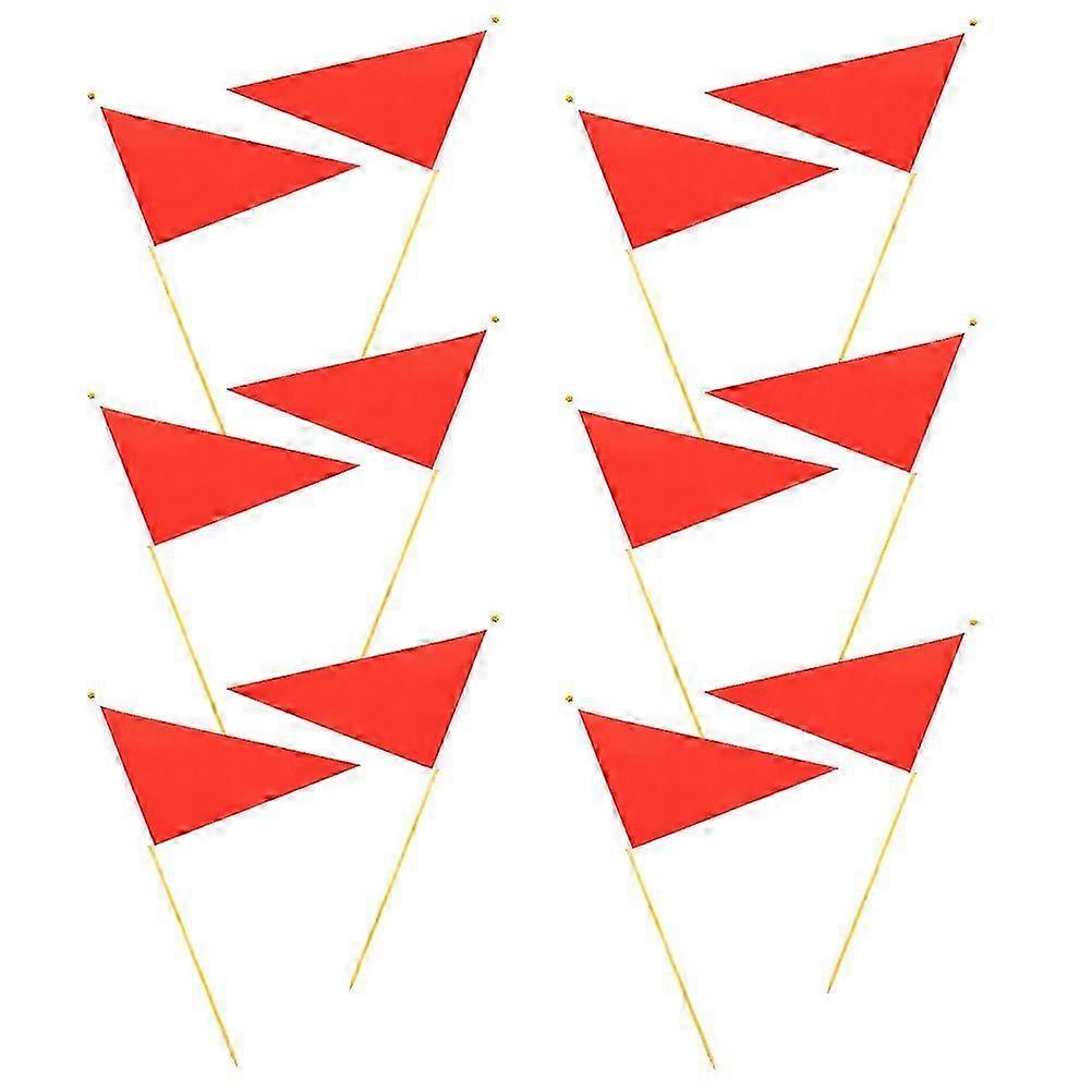 Marking Flags for Lawn Red Marking Flags for Irrigation Use 36Pcs