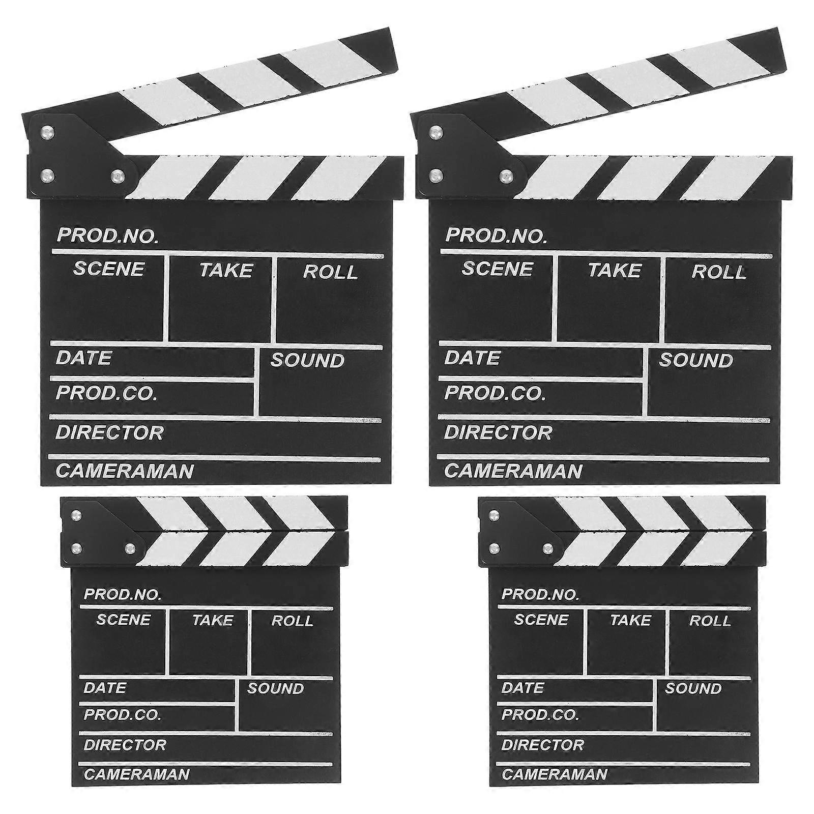 Lot de 4 claps de cinéma pour scènes d'action