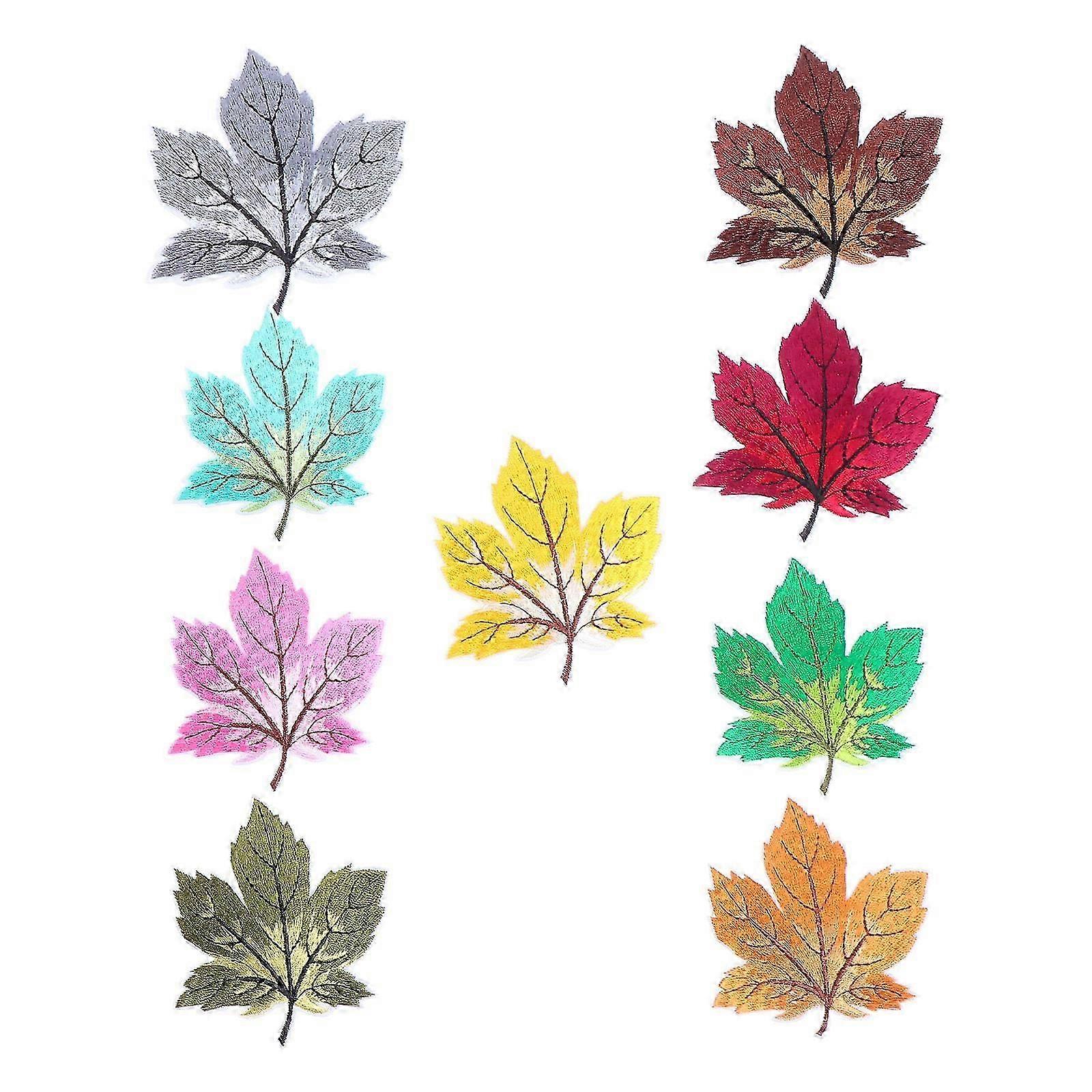 Maple Leaf Applique Embroidered Patch for Decoration 18Pcs Pack