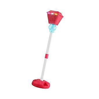 Popular Street Lamp Shape Electric Bubble Blower Toy With LED Light Sound Effects Perfect For Kids School Event Decors  Red