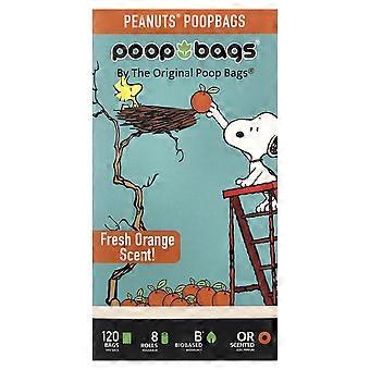 Originale bæsjeposer, Peanuts®, appelsin, 8 ruller, 15 poser hver, 3-pakning