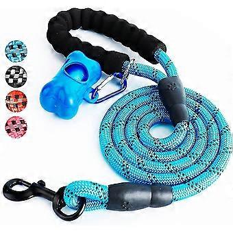 Dog Leash, Dog Rope Leash With Soft Padded Handle,waste Bags And Dog Dispenser, Leash Cord For Most Size Dogs