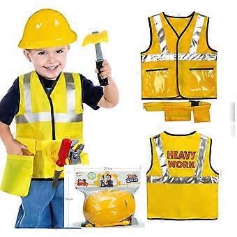 2022 Bauarbeiter Kostüm Kit für Kinder Rollenspiel Spielzeug Set Karriere Kostüme Heavy Worker Cosplay