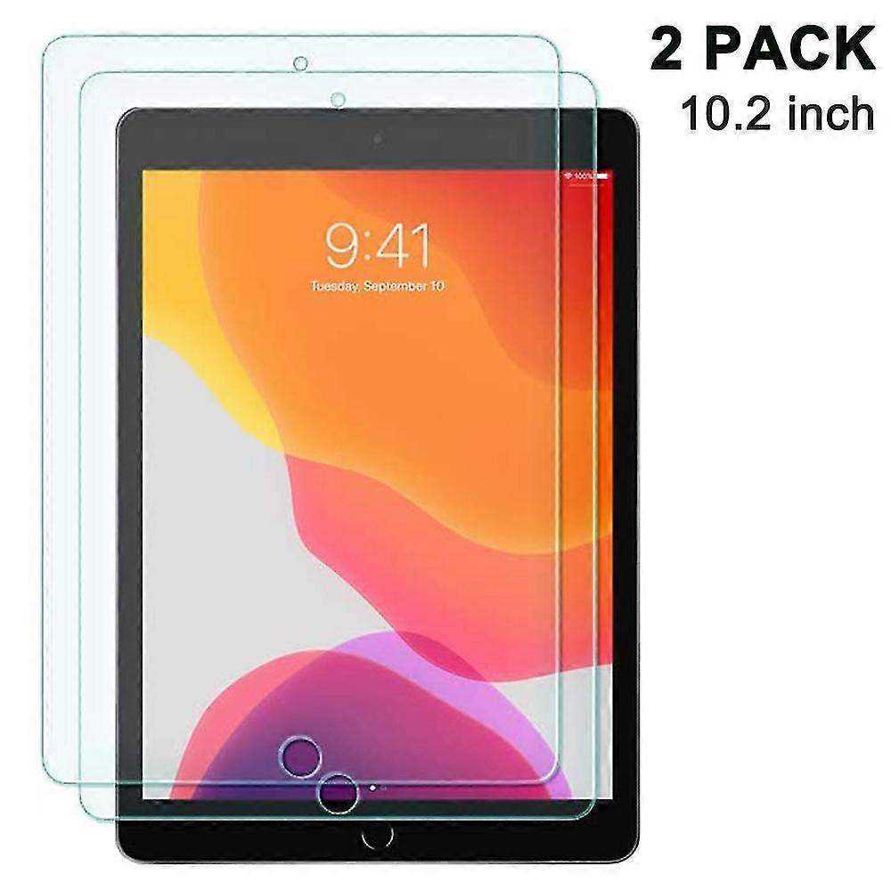 2 Pack Screen Protector 10.2 Inch 2019 Tempered Glass Compatible With Ipad 7th