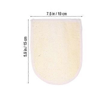 Exfoliating Glove Dead Skin Remover for Bath 4Pcs Beige Loofah Spa Glove