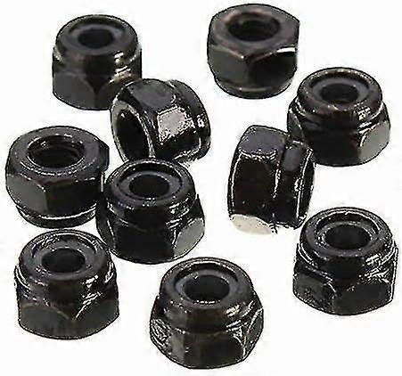 10pcs Carbon Steel Self-locking Hex Nut Nylon Insert Nut M4