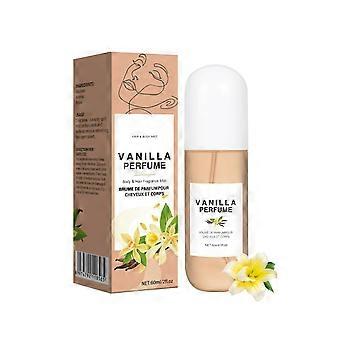 Vanilla Body Mist 60ml Long-lasting Unisex Fragrance Spray for Hair and Body, Sweet Floral Citrus Scent