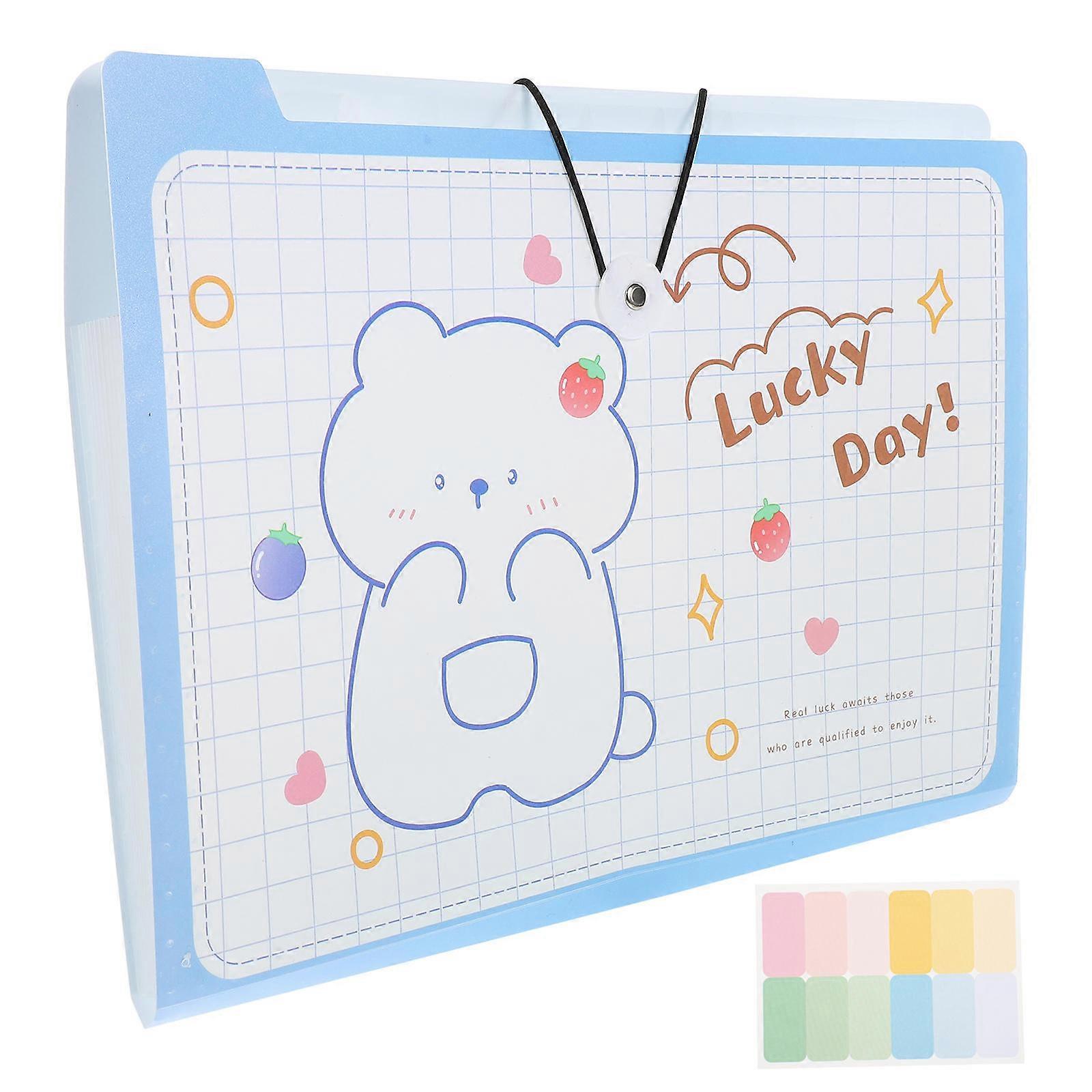 2pcs File Folder Portable File Storage Folder Multi-layer File Bag Document Storage Bag File Bag