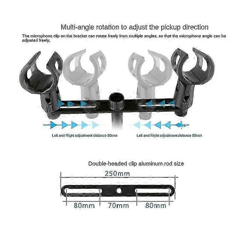A16 Double-headed  Microphone Clip A16 Double-headed