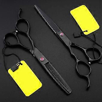 Dual-Size Hair Cutting Scissors Set with Comb, 6 & 5.5 Inch, Stainless Steel
