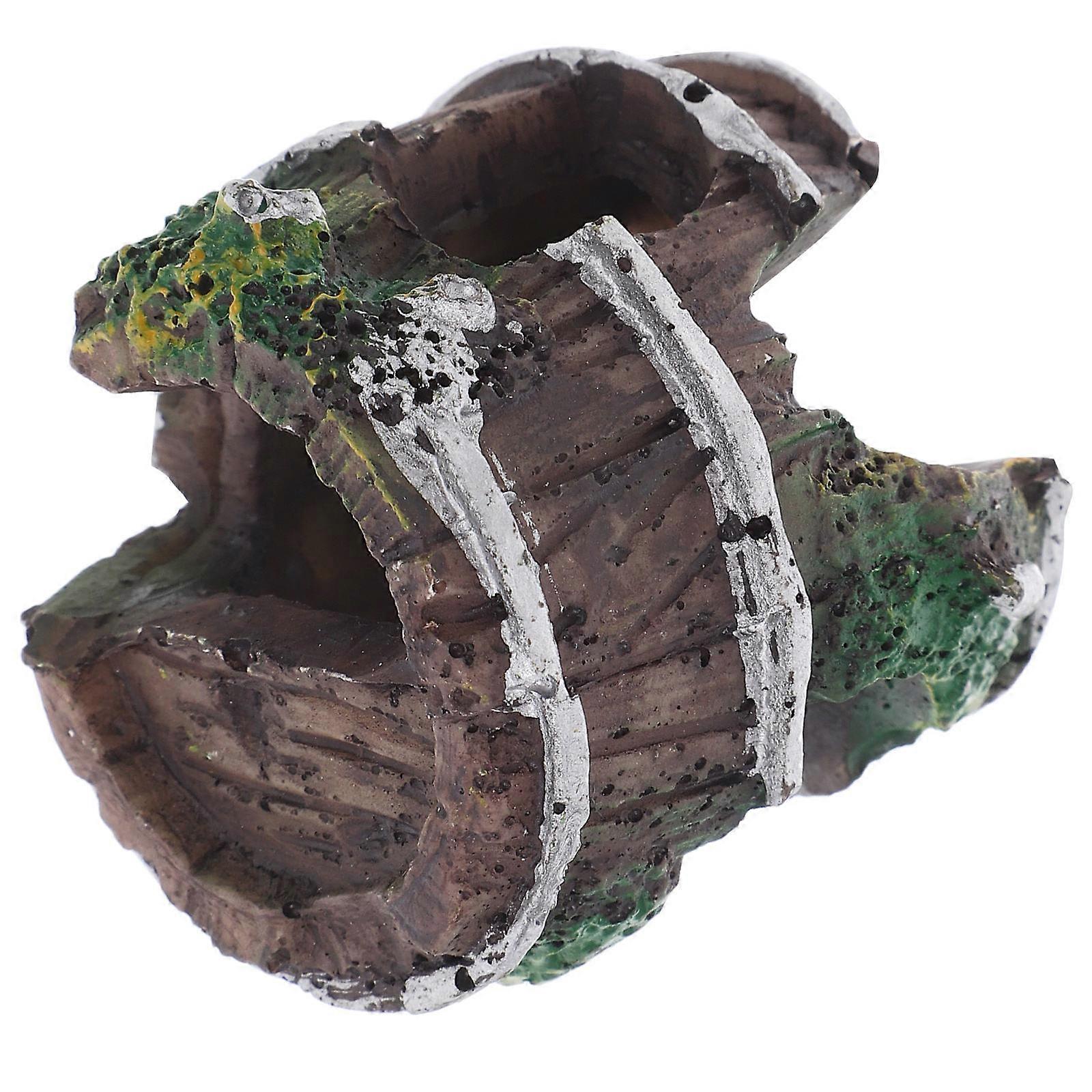 ABS Aquarium Broken Barrel Decor for Spider Hideout