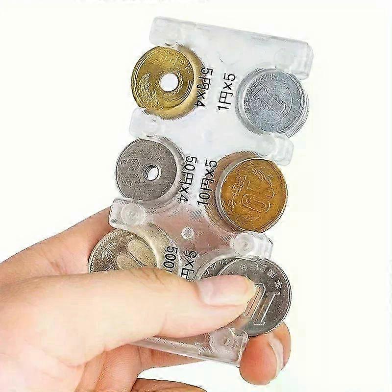 Mini portable coin storage box, portable plastic coin box
