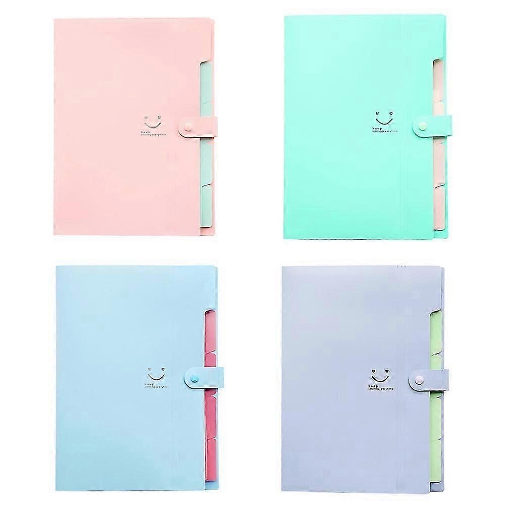 File Folder with Snap Closure Expanding Folder for Paper 2Pcs Set