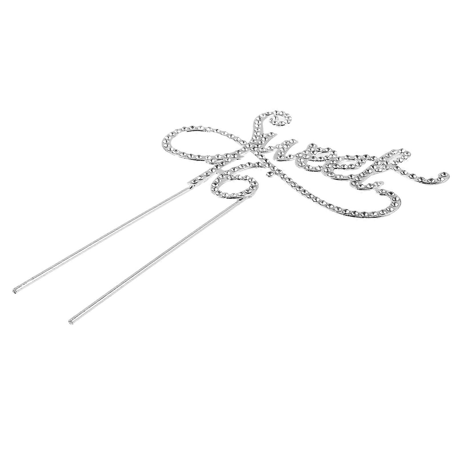 Egg Cake Insert Silver Cake Topper for Party Decoration