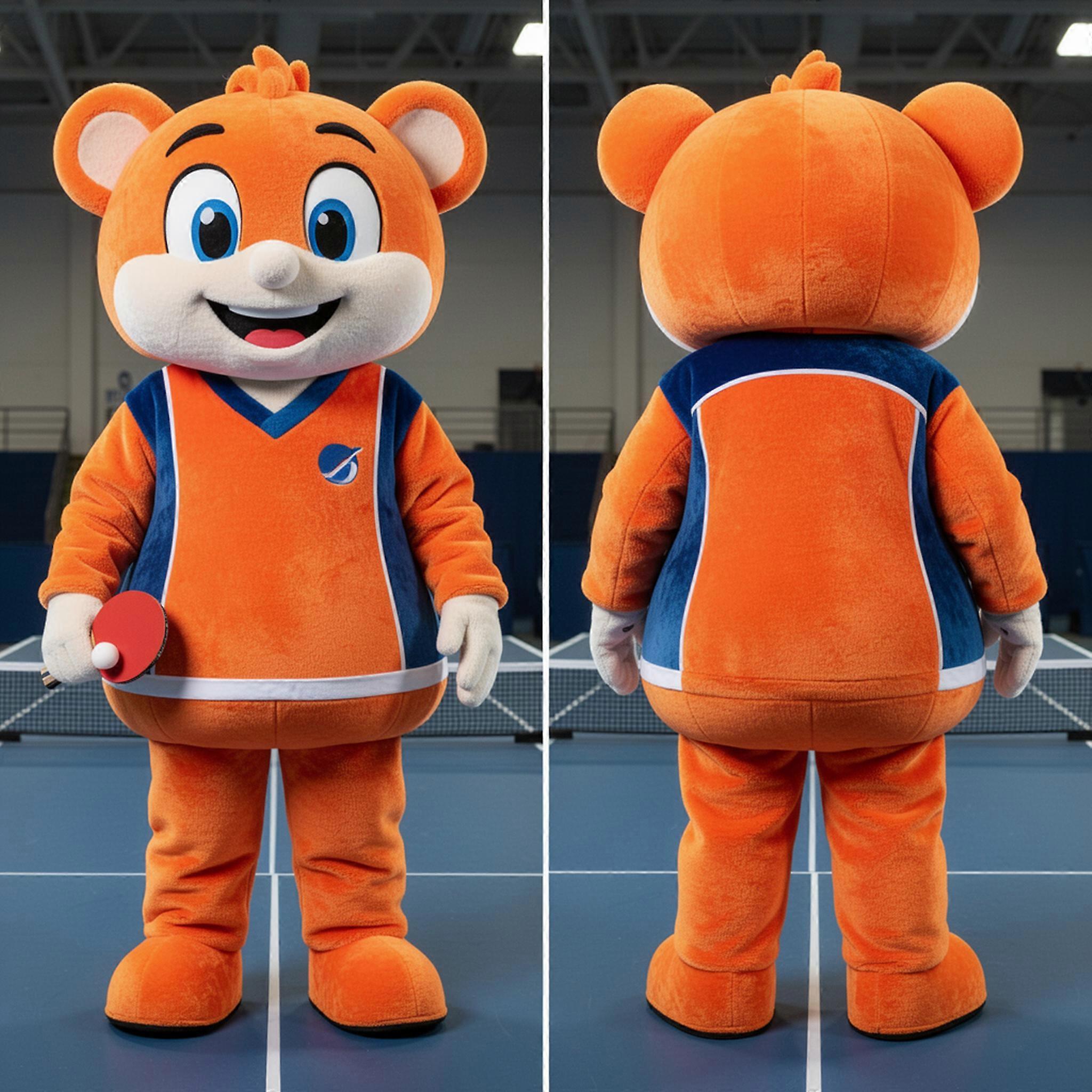 MASTICOT Orange Velvety Ping Pong Table Mascot
