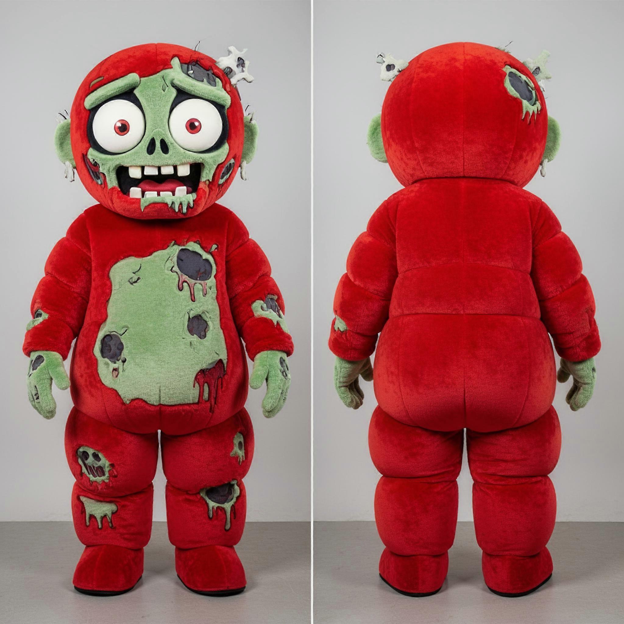 MASTICOT Crimson Rounded Zombie Mascot