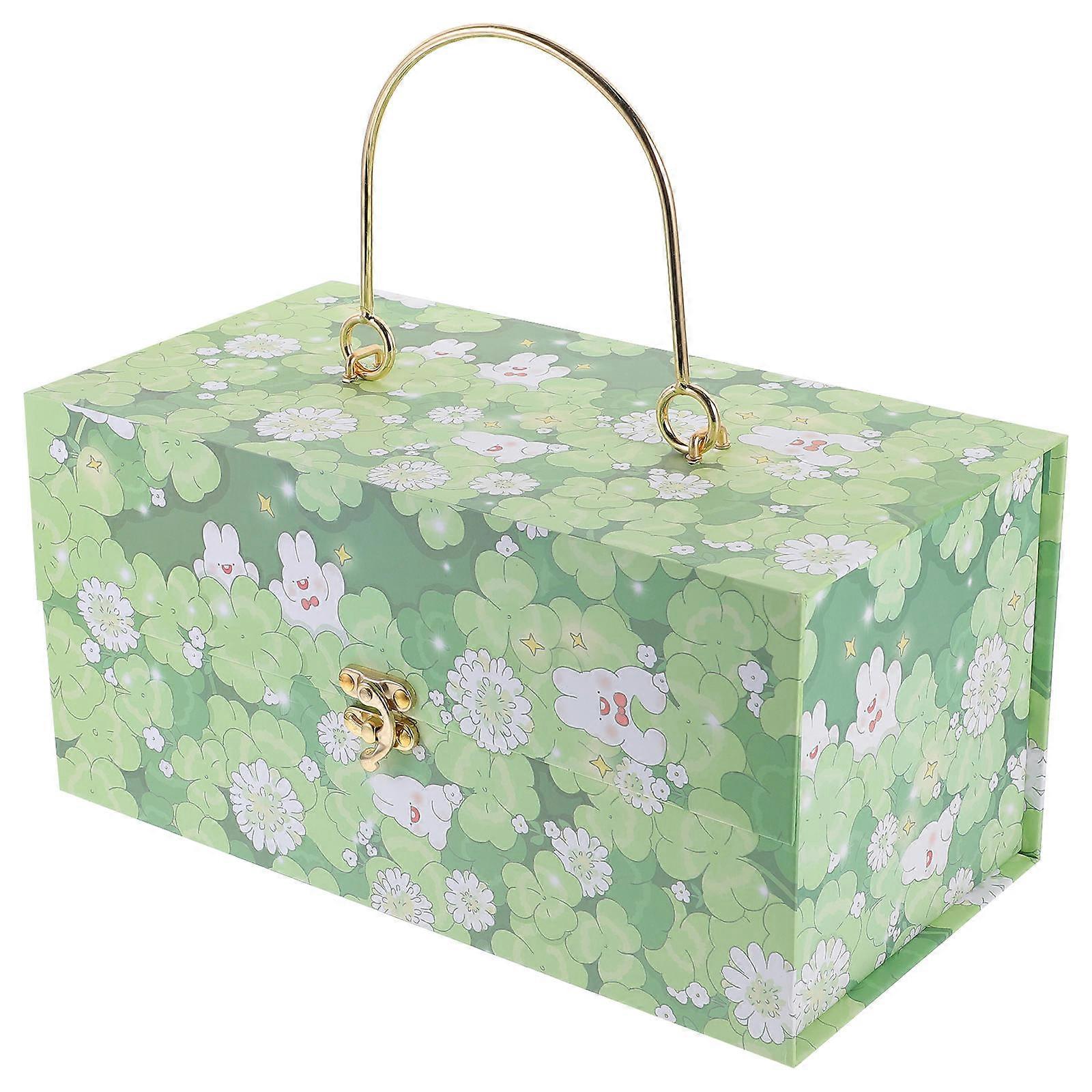Gift Case Handle Suitcase for Storage Decorative Box