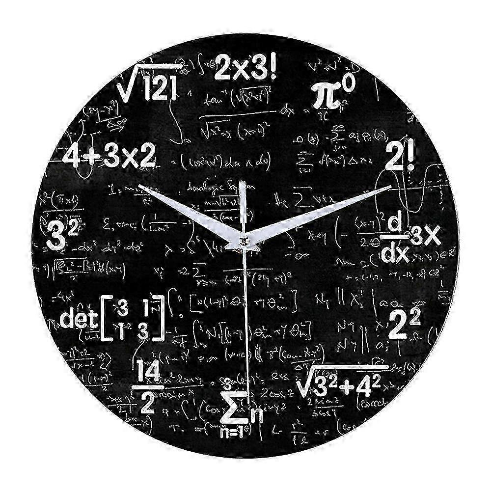 Math wall clock, math timepiece, children's math formula icon wall clock, classroom decoration, gift