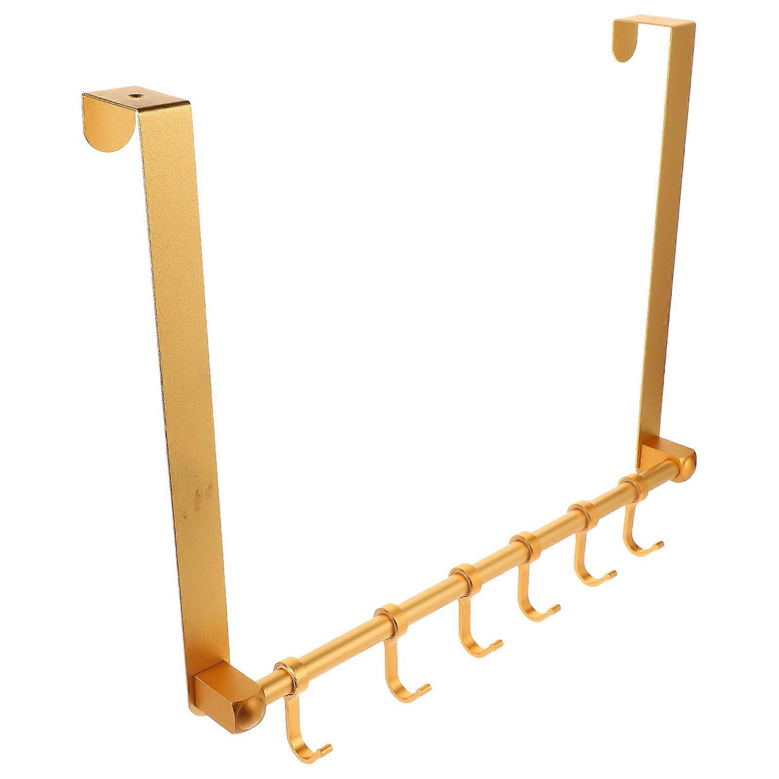 Over Door Hook Rack Household Multi Functional Hooks 4Sets Golden