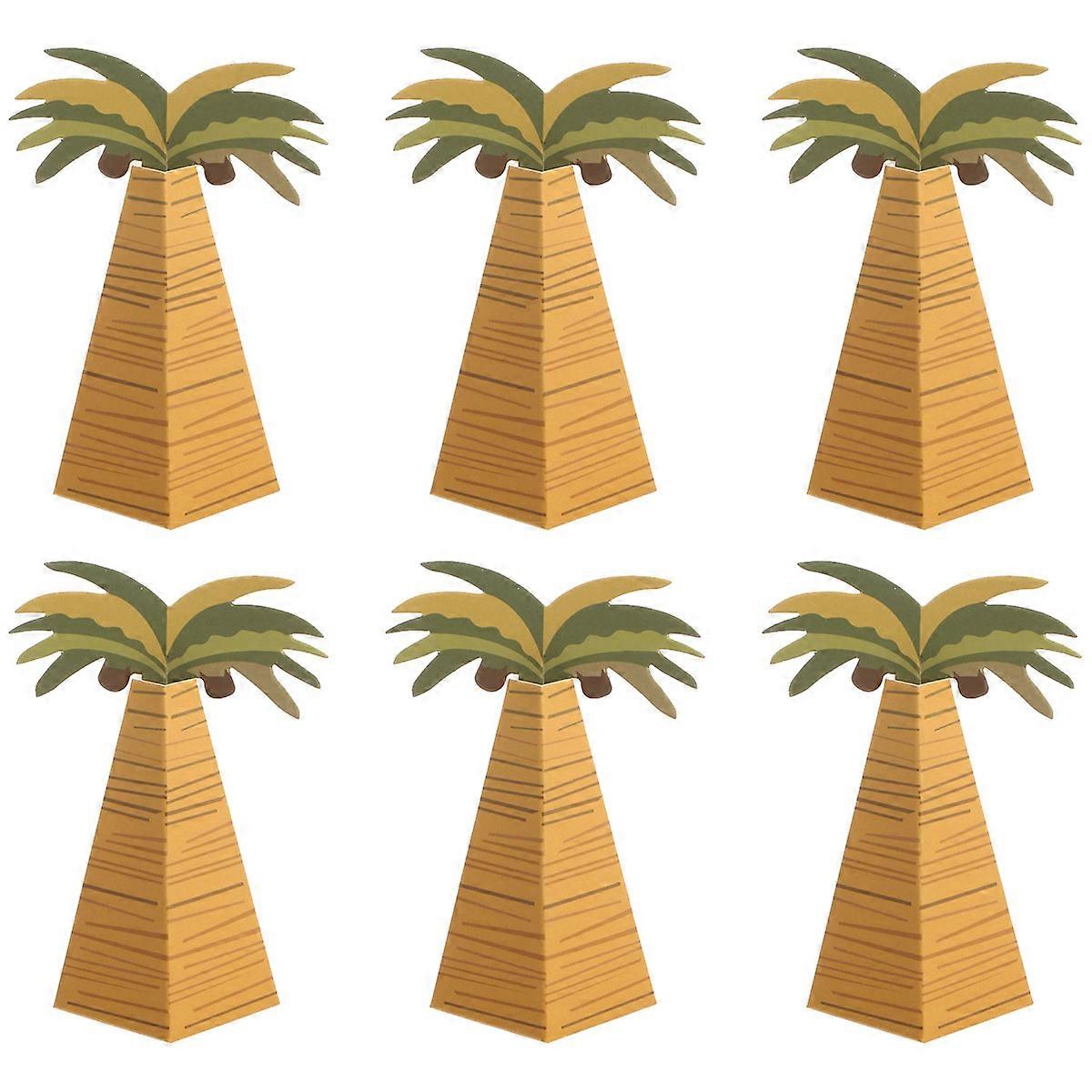 Wedding Gift Boxes for Storage Candy Coconut Tree Shape Paper 20Pcs