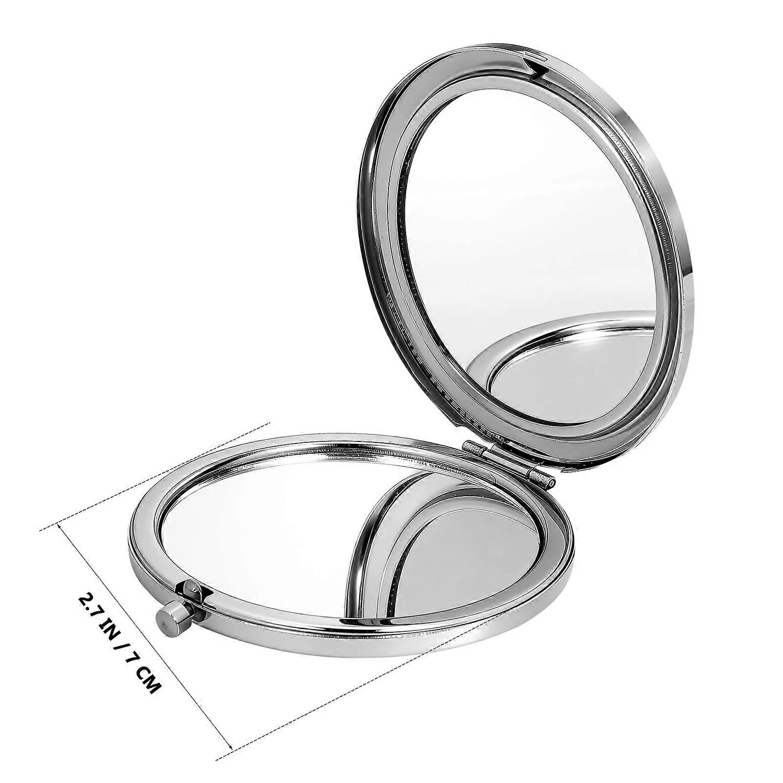 Bride Pocket Mirror Silver Acrylic Compact Mirror for Makeup