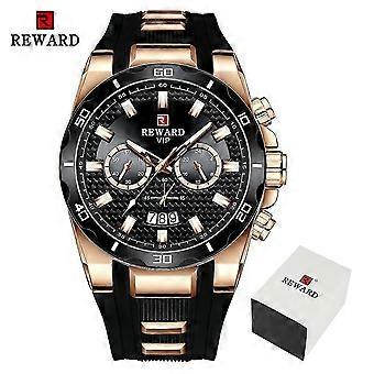 REWARD Mode Big Dial Herreur Mænd Top Mærke Luksus Kronograf Silikone Sport Quartz Ure Vandtæt Relogio Masculino
