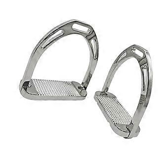 Closed Frame Horse Stirrups Aluminum Wide Textured Tread 4.8 Inch Inner Width Horse Gear for Practice Drills and Stable Use Support Multicolor