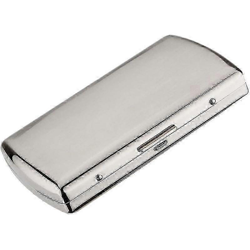 Durable metal cigarette case can hold 12 cigarettes