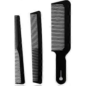 Pente desembaraçador de dentes largos em fibra de carbono para viagens, uso doméstico e trabalho.