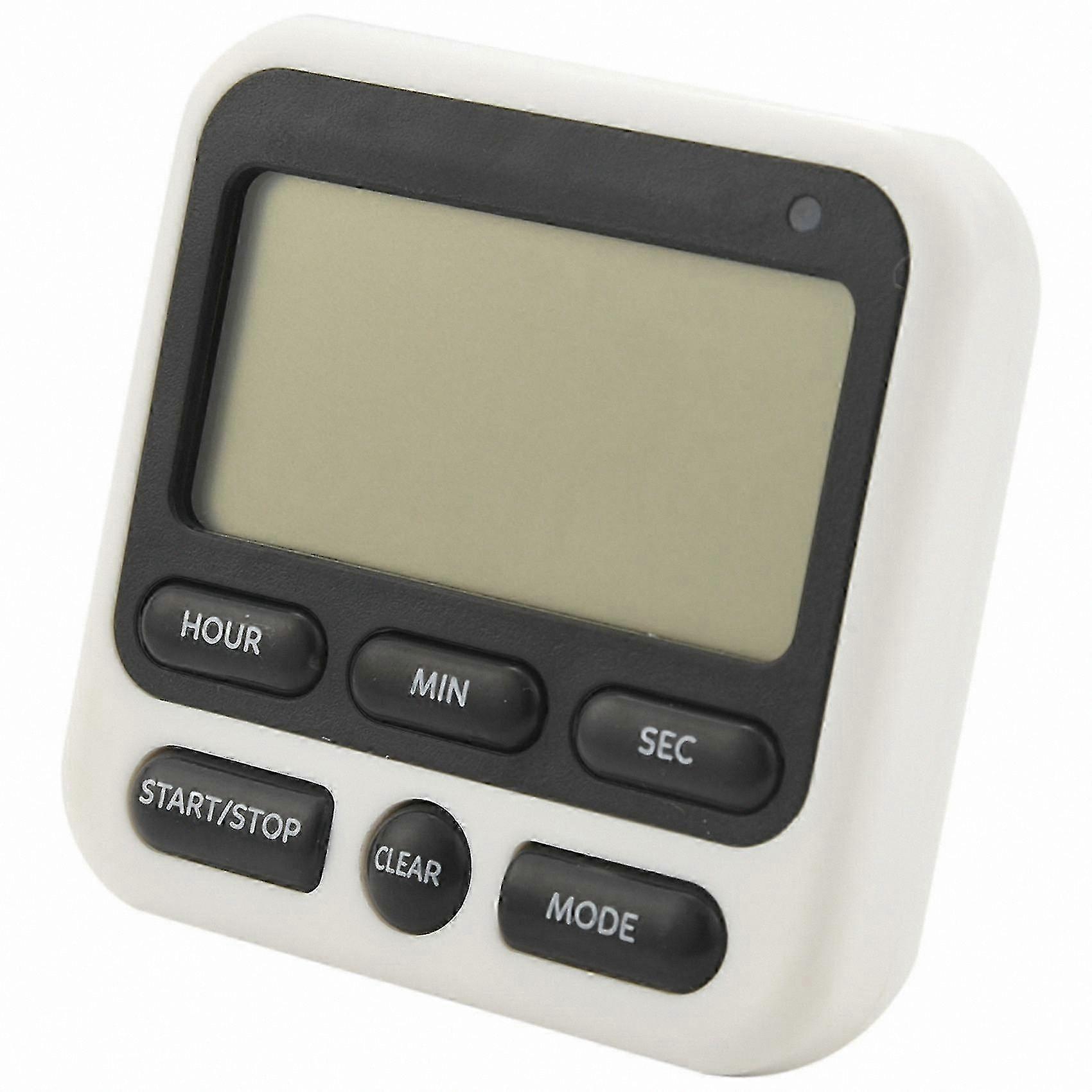Adjustable Volume Kitchen Timer with Clock, Memory Feature, Count Up & Down, Perfect for Cooking, Teaching, and Kids Activities