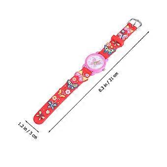 Kids Cartoon Quartz Watch for Timekeeping Children Watch Rosy Silicone