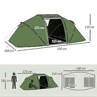 Tent - Camping Tent - Family Tent - 6-Person Tent - Waterproof (2000 mm).