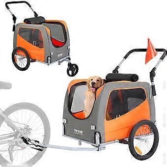 Hundekarrenanhänger – 2-in-1 – Fahrradanhänger für Kinderwagen – Klappbarer Bollerwagen.