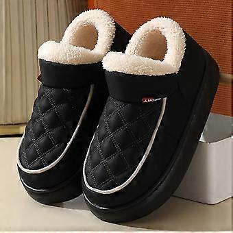 Pantofole con plateau da donna e da uomo, calde, comode e soffici con fodera in pelliccia sintetica, pantofole da casa morbide per interni ed esterni