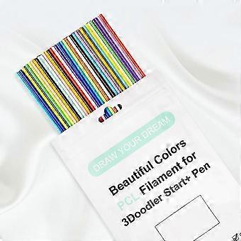 Refis de filamento para caneta 3D com 110 peças, em 22 cores PLA, 5 unidades por cor, com 15 cm de comprimento, compatíveis com a maioria das canetas de impressão 3D, ideais para aulas de arte e projetos familiares.