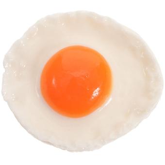 Squishy Fried Egg Stress Relief Toy, PVC Stretchy Fidget Sensory Play, Realistic Food Simulation for Kids and Adults, Prank and Party Favor, 8 cm