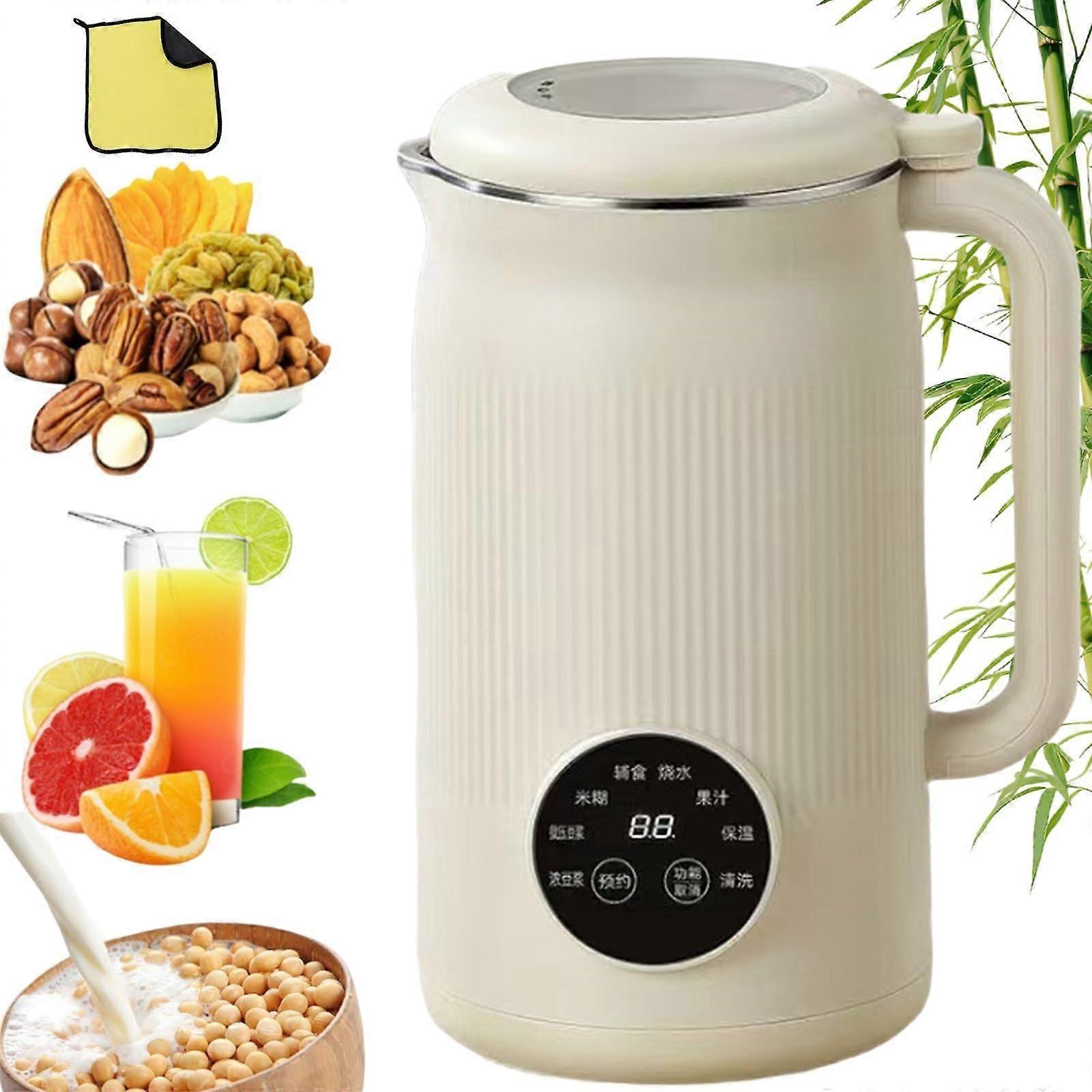 Nut Milk Maker 8in1 Programs, Self-Cleaning, Delay Start, Soy & Oat Plant-Based Milk Maker